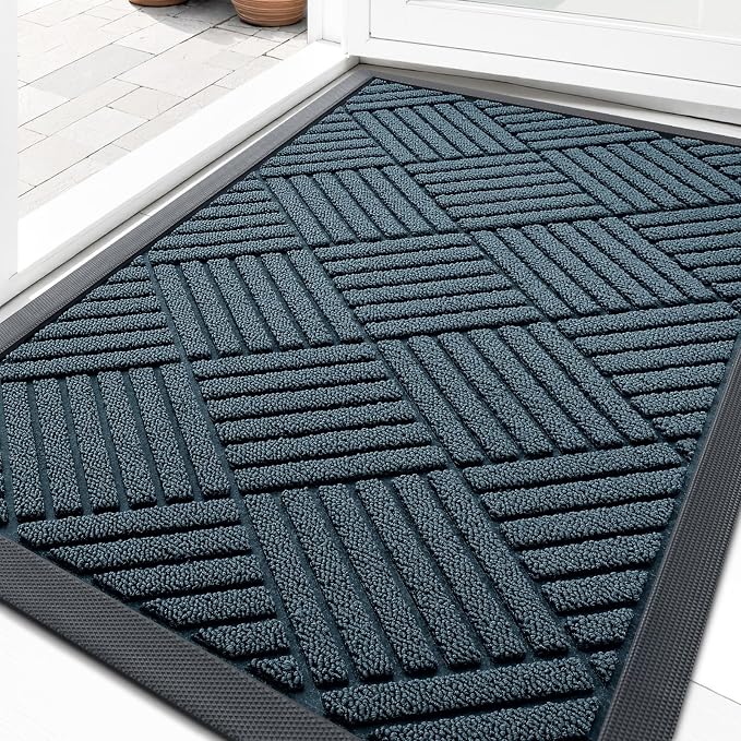 OLANLY Front Door Mat Outside Entrance 29.5x17, Heavy Duty Sturdy Natural by OLANLY