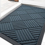 OLANLY Front Door Mat Outside Entrance 33x21, Heavy Duty Sturdy Natural Rubber by OLANLY