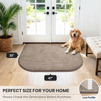 PURRUGS Dirt Trapping Door Mat Half Round 32" x 47", Non-Slip Machine Washable - Image 8