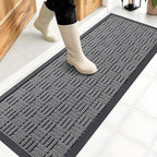 OLANLY Front Door Mat Outside Entrance 47x17, Heavy Duty Sturdy Natural Rubber by OLANLY