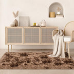 2x6 ft Soft Brown Runner Rugs for Bedroom Living Room Plush Fluffy Rug Shag Rug - Image 4