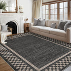 GarveeHome Area Rug 6x9 Large Living Room Modern Border Throw Rug - Image 9