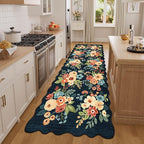 DUKINO 3x8 Washable Runner Rug, Soft Indoor Floral Non Slip Long Runner Rug - Image 5
