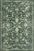 KILOCOCO Area Rug 3x5 Entryway Rug Washable Printed Vintage Floral Rubber - Image 9
