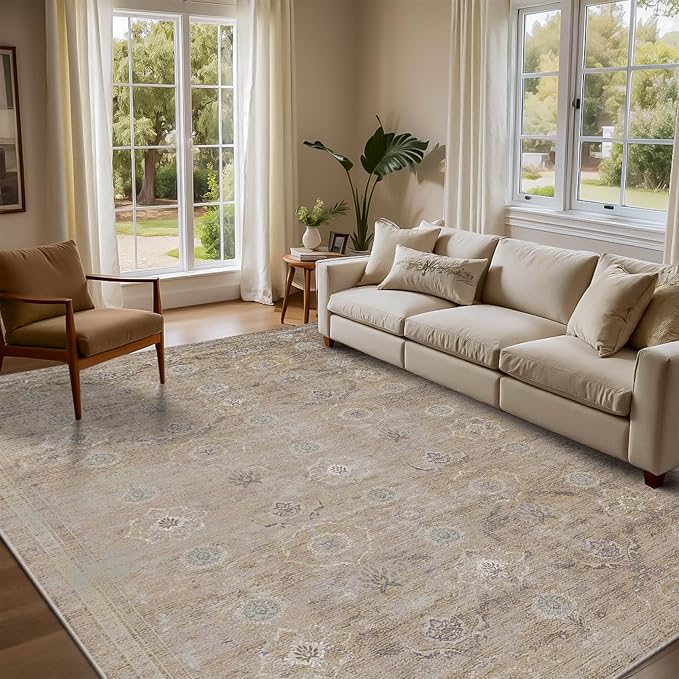 Rugxara Beige Rug 5x7 Neutral Area Rugs - Image 2
