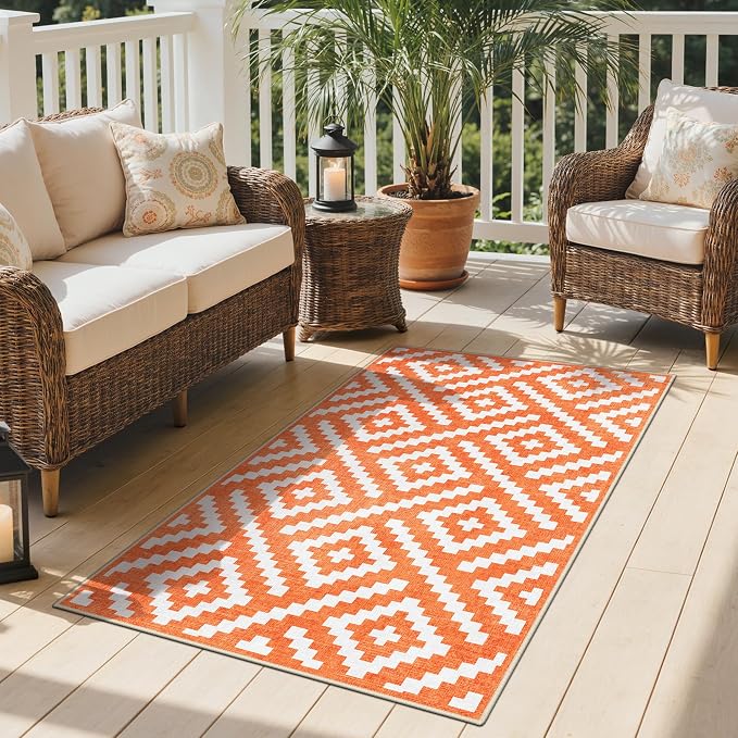 GENIMO Outdoor Rug for Patio Clearance, Waterproof Reversible Fall Doormat - Image 4