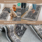 Kitchen Rug Sets 4-Piece with Runner – Washable Non-Slip Floor Mats - Image 4