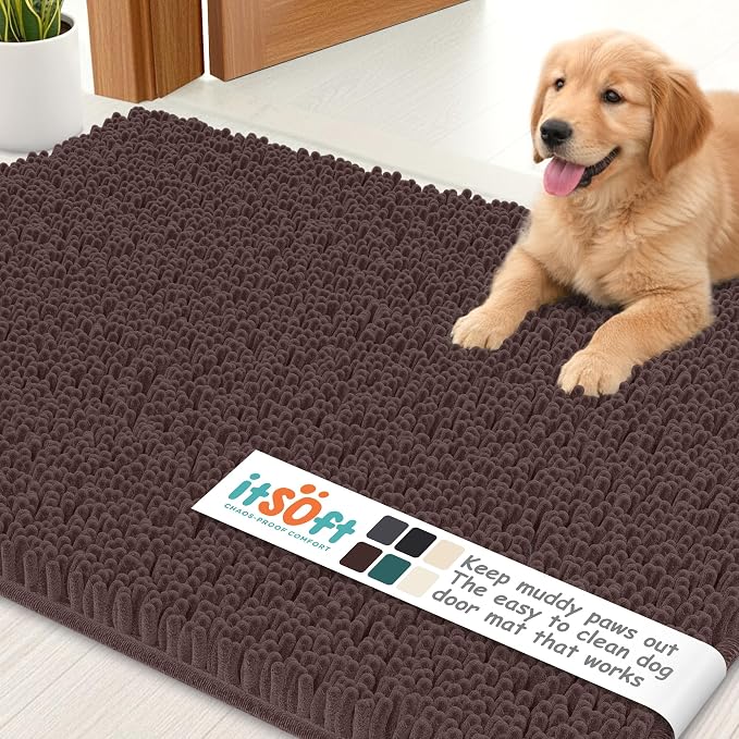 Dog Rugs for Muddy Paws 61x31 | Cleaner Mud Free Floors | Muddy Dogs Mats for by ITSOFT