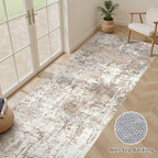 Runner Rug Kitchen Washable Rugs: 2x6 Non-Slip Abstract Soft Modern Stain - Image 3