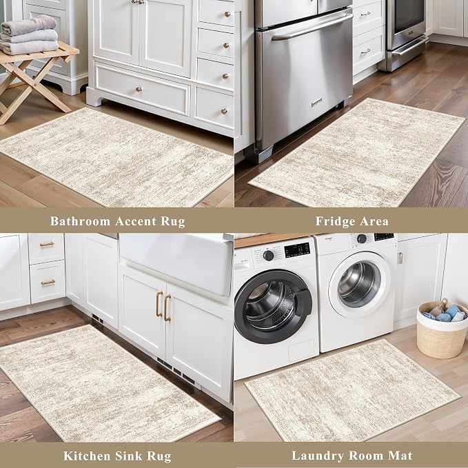 Kitchen Rugs Sets of 2, Washable Non-Slip Kitchen Mats - Image 4