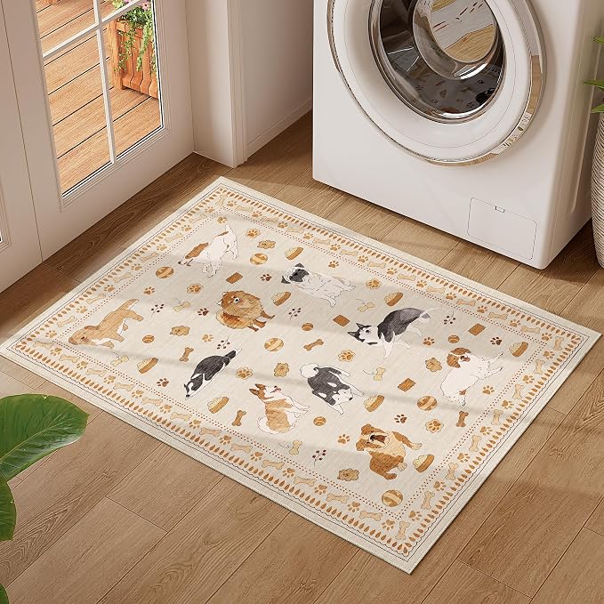 DUKINO 2x3 Entryway Rug, Washable Small Door Mat Indoor Entance Lightweight - Image 3