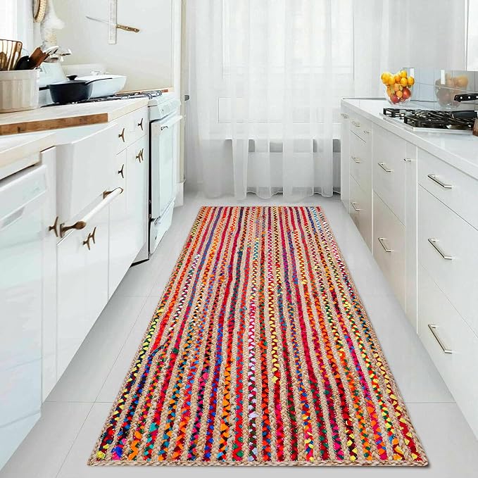 Hausattire Bohemian Braided Runner Rug 2'x6' - Image 6