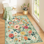 DUKINO 3x5 Area Rug, Floral Rugs - Image 3