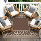 GENIMO Outdoor Rug Waterproof for Patio Decor, Outside Area Mat for Rv - Image 5