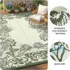 Garvee Outdoor Rugs 9' x 12’ Waterproof Reversible Mats, Large Area Plastic - Image 6