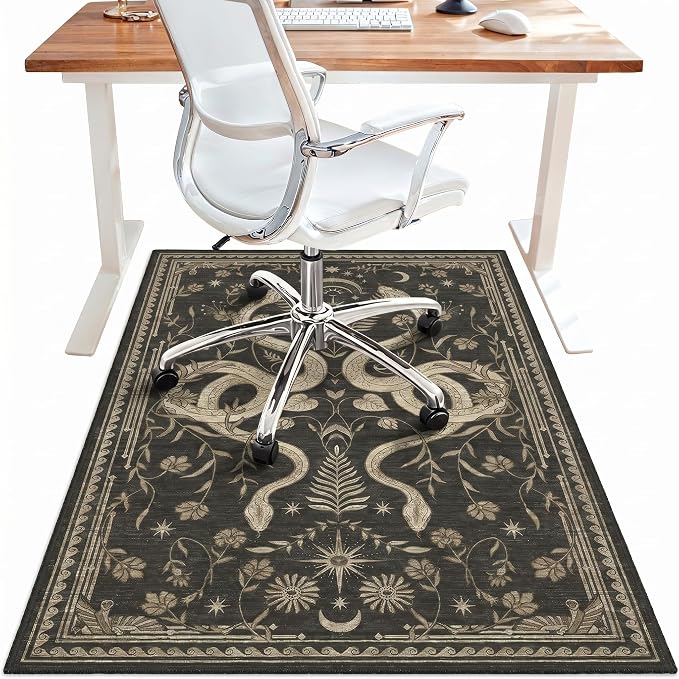 36"x60" Office Chair Mat for Hardwood Tile Floor, Under Desk Carpet Protector by BESBLEE