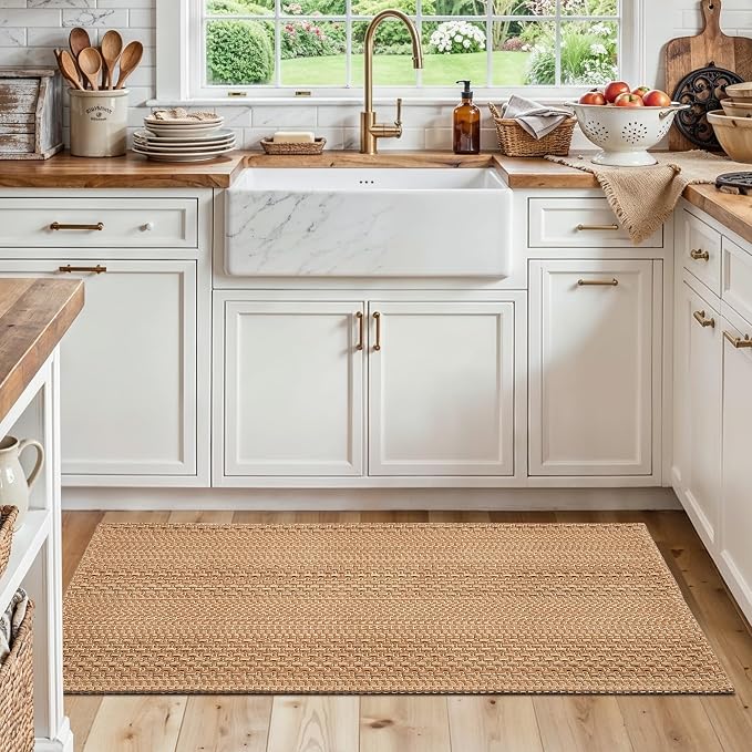 MatEssenz 20"x48" Kitchen Mats for Floor, Woven Kitchen Rugs, Machine Washable by MatEssenz