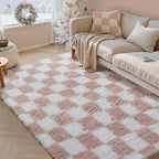 PureCozy Checkered Rug 5x8 for Living Room by PureCozy