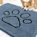 OLANLY Dog Door Mat for Muddy Paws 30x20, Paw Print Design, Absorbs Moisture by OLANLY