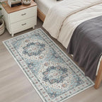 Madane Washable Area Rug 2x4, Small Entryway Rug Non-Slip Vintage Door Mat - Image 3