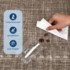 GarveeHome Scalloped Bow Rug for Kitchen Floor, Solid Brown Rug for Dorm - Image 7