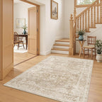 Madane Washable Area Rug 4x6, Low Pile Stain Resistant Vintage Area Rugs - Image 3