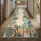 GarveeHome 2.5x8 Jungle Hallway Runner Rug, Soft Beige Animal Long Kitchen - Image 3