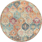 Lahome Moroccan Washable Round Area Rug, Round Rug 5ft Soft Non-Slip, - Image 3