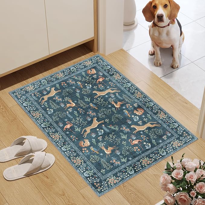 DUKINO 2x3 Rug, Washable Animal Rugs - Image 3