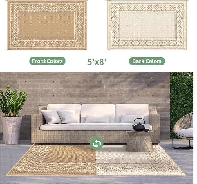 GENIMO Outdoor Rug 5'x8' Waterproof - Image 4