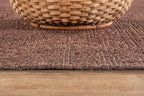 CAMILSON Indoor and Outdoor Runner Rug Brown Solid Boho Woven Design - Image 5