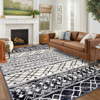 KUTA 6x9 Boho Area Rug for Living Room, Moroccan Washable Kitchen Rugs Non Slip by KUTA