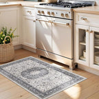 Washable 2x3 Entryway Area Rug: Vintage Soft Thin Door Mat - Image 4
