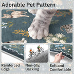 Soalmost Cat 6x9 Area Rugs for Living Room, Machine Washable Animal Floral - Image 7