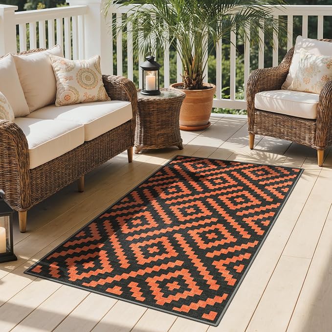 GENIMO Outdoor Rug for Patio Clearance, Waterproof Reversible Fall Doormat - Image 4