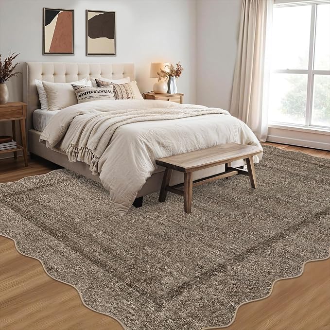 GarveeHome Scalloped Washable Rug 6x9 Area Rugs - Image 3