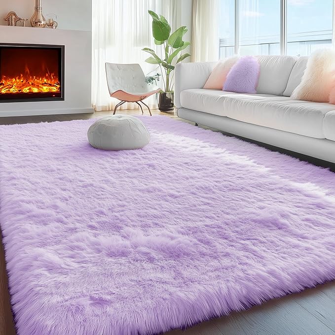 PAGISOFE Soft Purple 5' x 8' Rugs by PAGISOFE