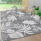 Pauwer Waterproof Outdoor Rug 9x12, Reversible Plastic Straw Patio Camping Rug by Pauwer