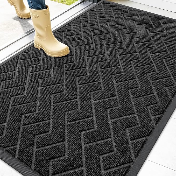 OLANLY Front Door Mat Indoor Outdoor Entrance, Waterproof All-Season, by OLANLY