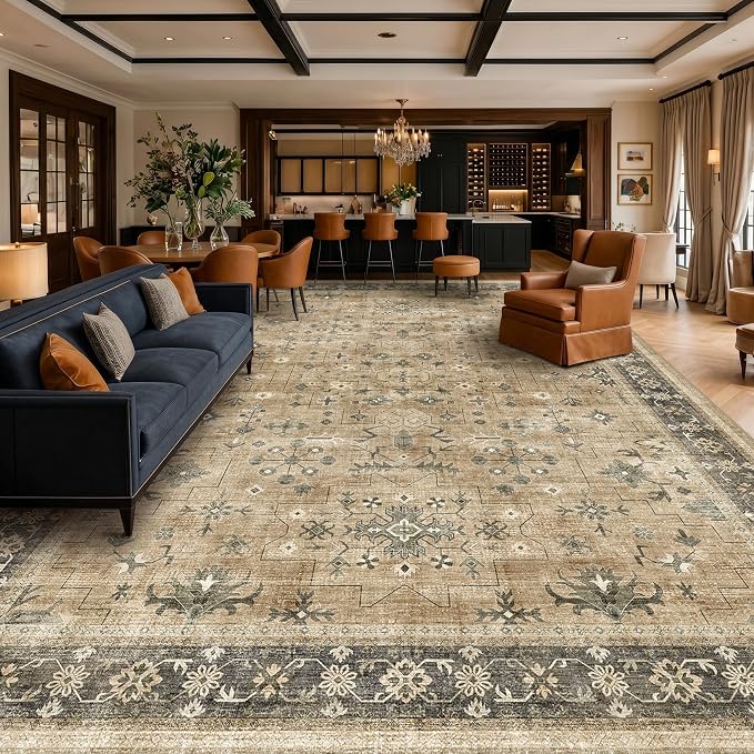 Warm Taupe Sage 9x12 Living Room Rug - Image 8