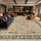 Vintage Taupe Sage 10x12 Rug for Living Room - Image 6