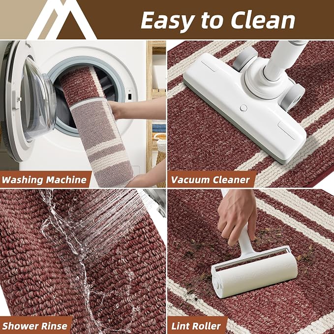 COSY HOMEER Kitchen Rugs Non-Slip 24x35/24x60 Inch Thick Polypropylene Standing - Image 7