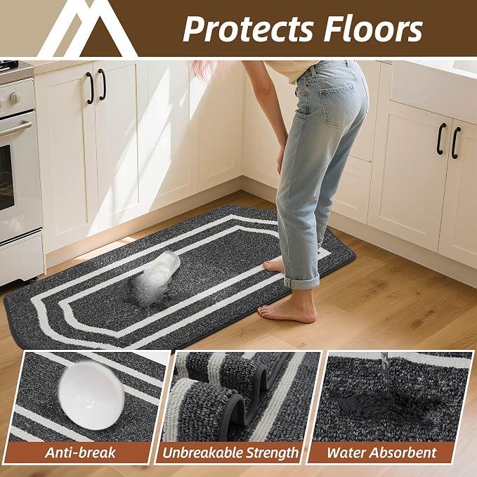 COSY HOMEER Kitchen Rugs and Mats 24"x48" Non Slip Kitchen Mats - Image 3