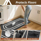 COSY HOMEER Kitchen Rugs and Mats Sets of 2PCS Non Slip Kitchen Mats - Image 3