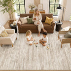Nakagishi 7X9 Area Rugs Living Room: Washable Large Vintage Rug Neutral - Image 8