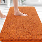 OLANLY Bathroom Rugs 30x18, Extra Soft Absorbent Chenille Bath Rugs, Rubber by OLANLY