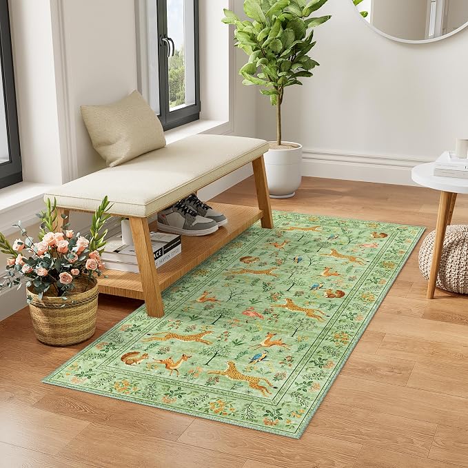 DUKINO 2x4 Rug for Hallway, Washable Kitchen Runner Rug - Image 3