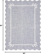 GarveeHome Scalloped Bow Rug for Living Room, Solid Grey Rug for Dorm, Washable - Image 2