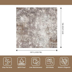 Washable 5x5 Area Rug Square – Non-Slip Soft Indoor Rug - Image 2