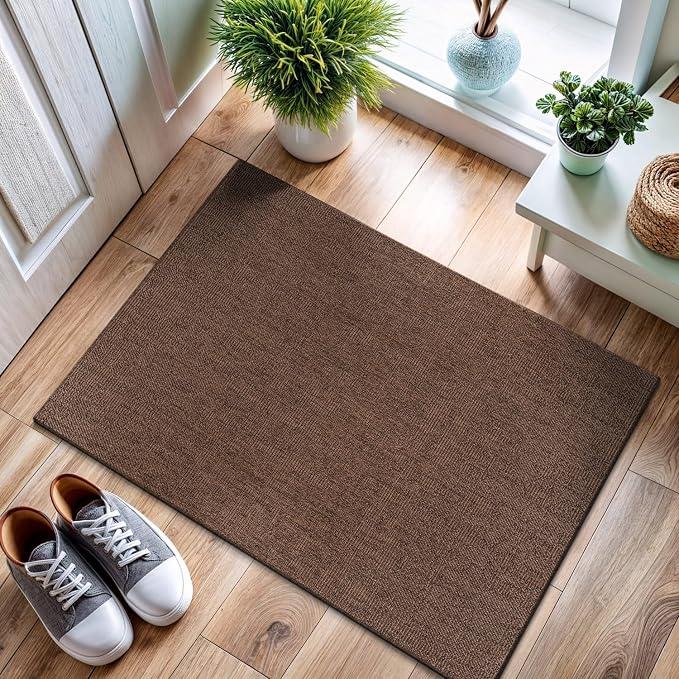 CAMILSON Easy Jute Rug 2x3, Indoor Outdoor Brown Color Fiber Area Rugs by CAMILSONIndoorOutdoorAreaRugs